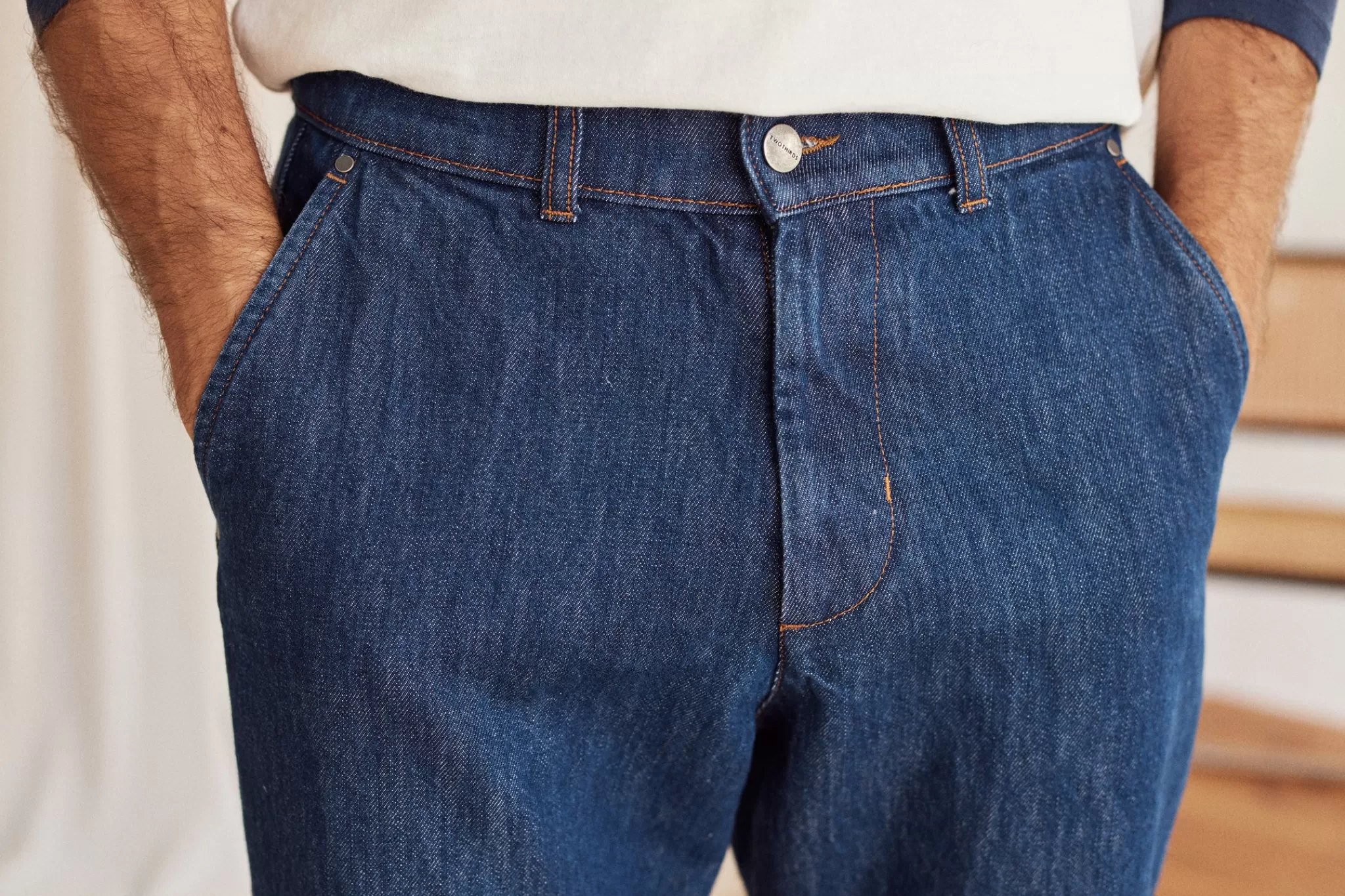 TWOTHIRDS Trousers-Totoya Bleu Moyen