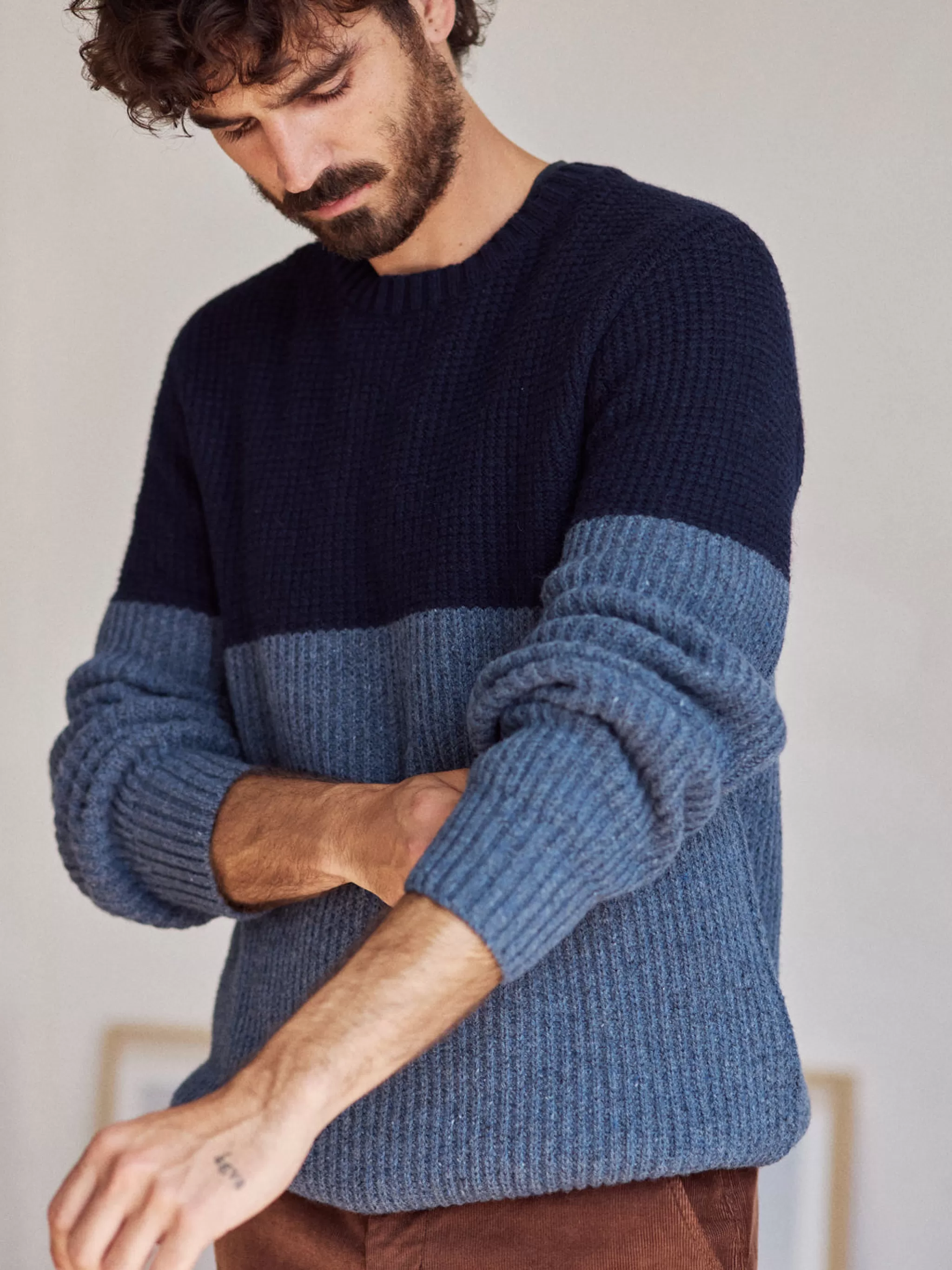 TWOTHIRDS Knits-Tudela S. Couleur Du Bloc Bleu