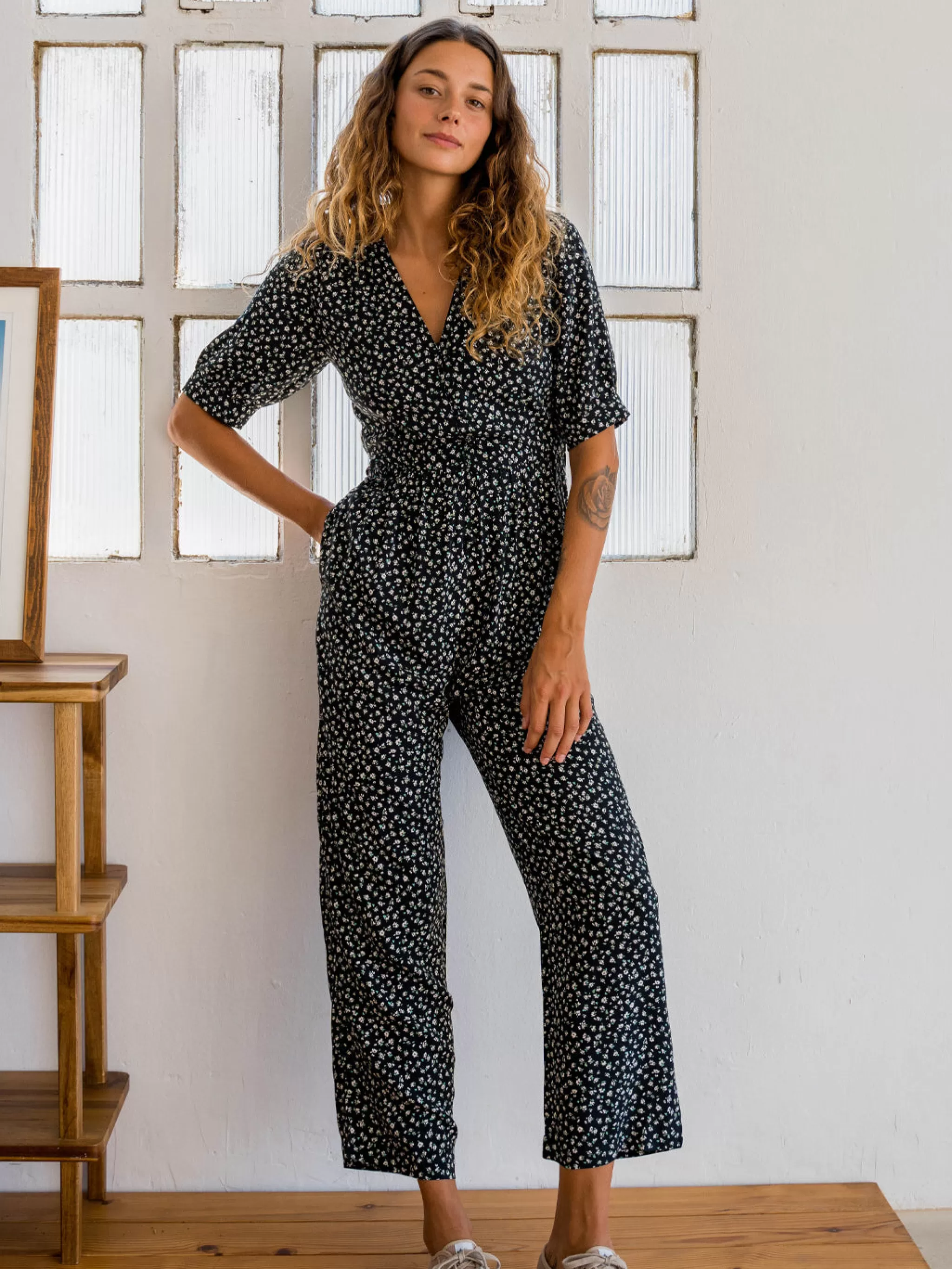 TWOTHIRDS Jumpsuits-Vahanga Fleurs Disty