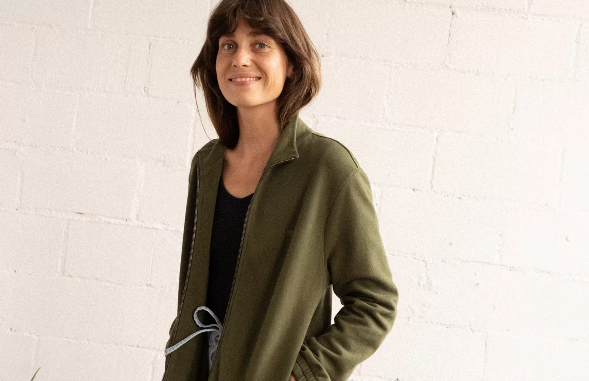 TWOTHIRDS Sweatshirts-Wyck Vert Palmier