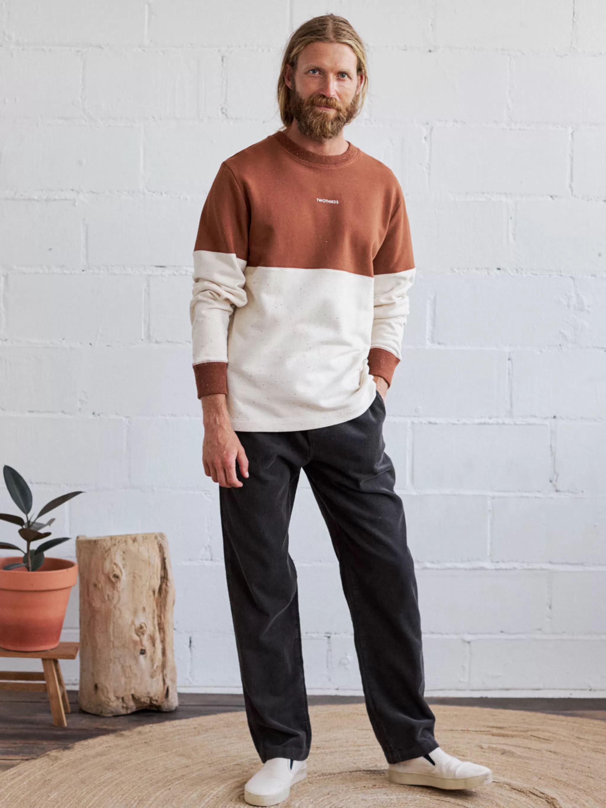 TWOTHIRDS Sweatshirts-Yakobi Caramel/Ecru