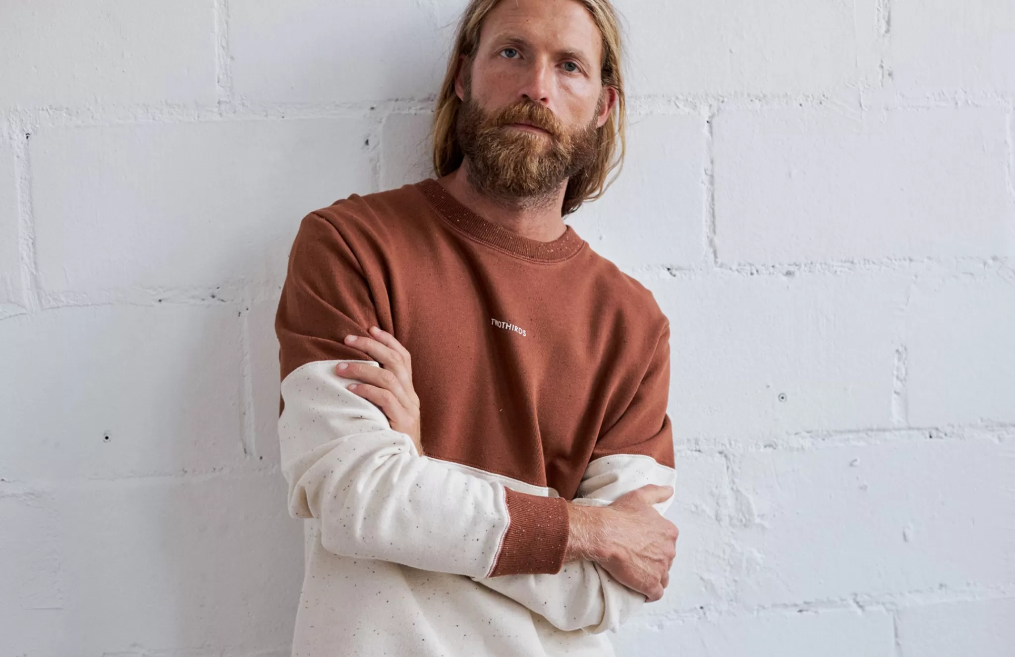 TWOTHIRDS Sweatshirts-Yakobi Caramel/Ecru